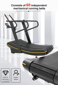 SK Fitness Commercial Curved Unpowered Treadmill - Professional Air Runner for HIIT training
