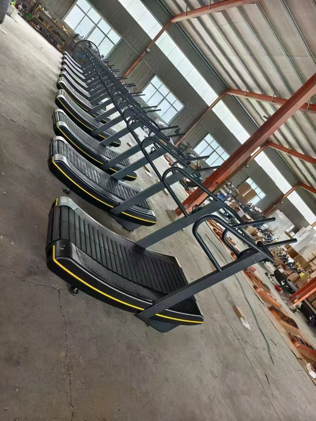 SK Fitness Commercial Curved Unpowered Treadmill - Professional Air Runner for HIIT training