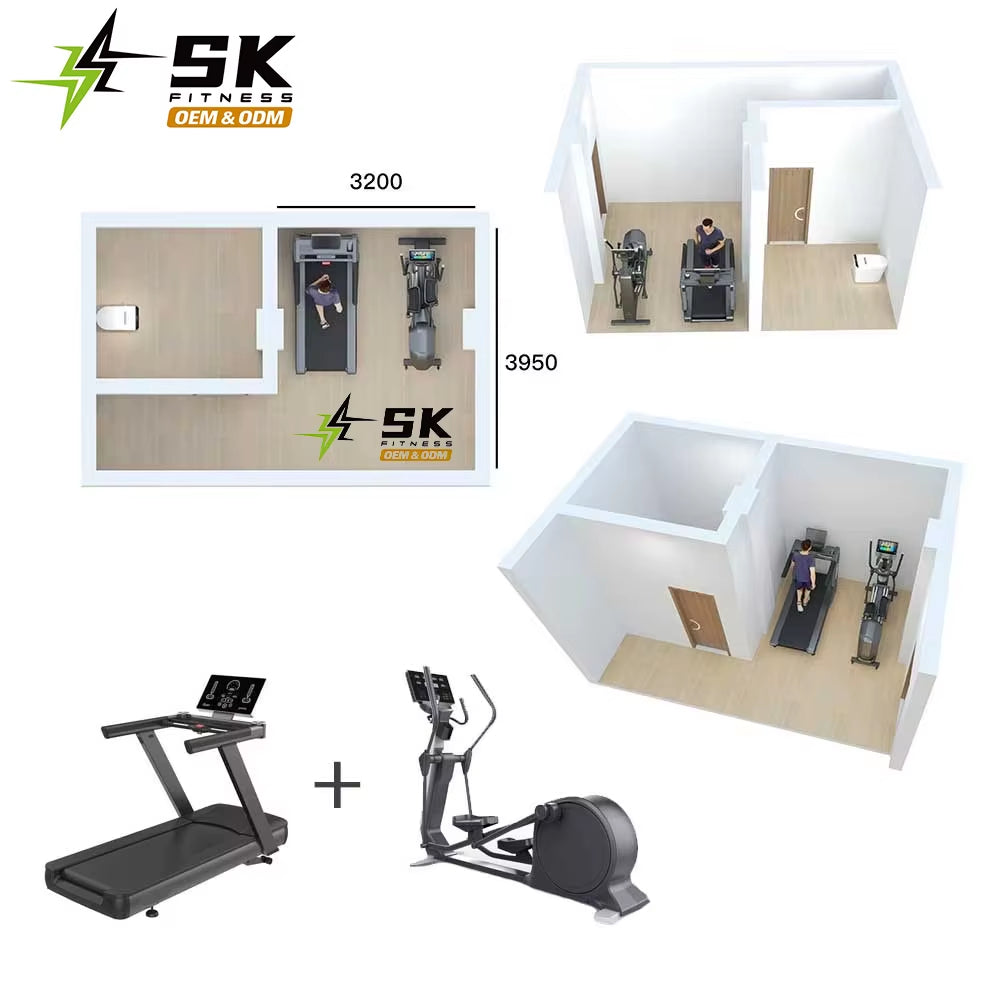 SK 800sqm Gym Complete Bodybuilding Equipment Commercial Strength and Cardio Training Machine for Hotel Club Fitness Center