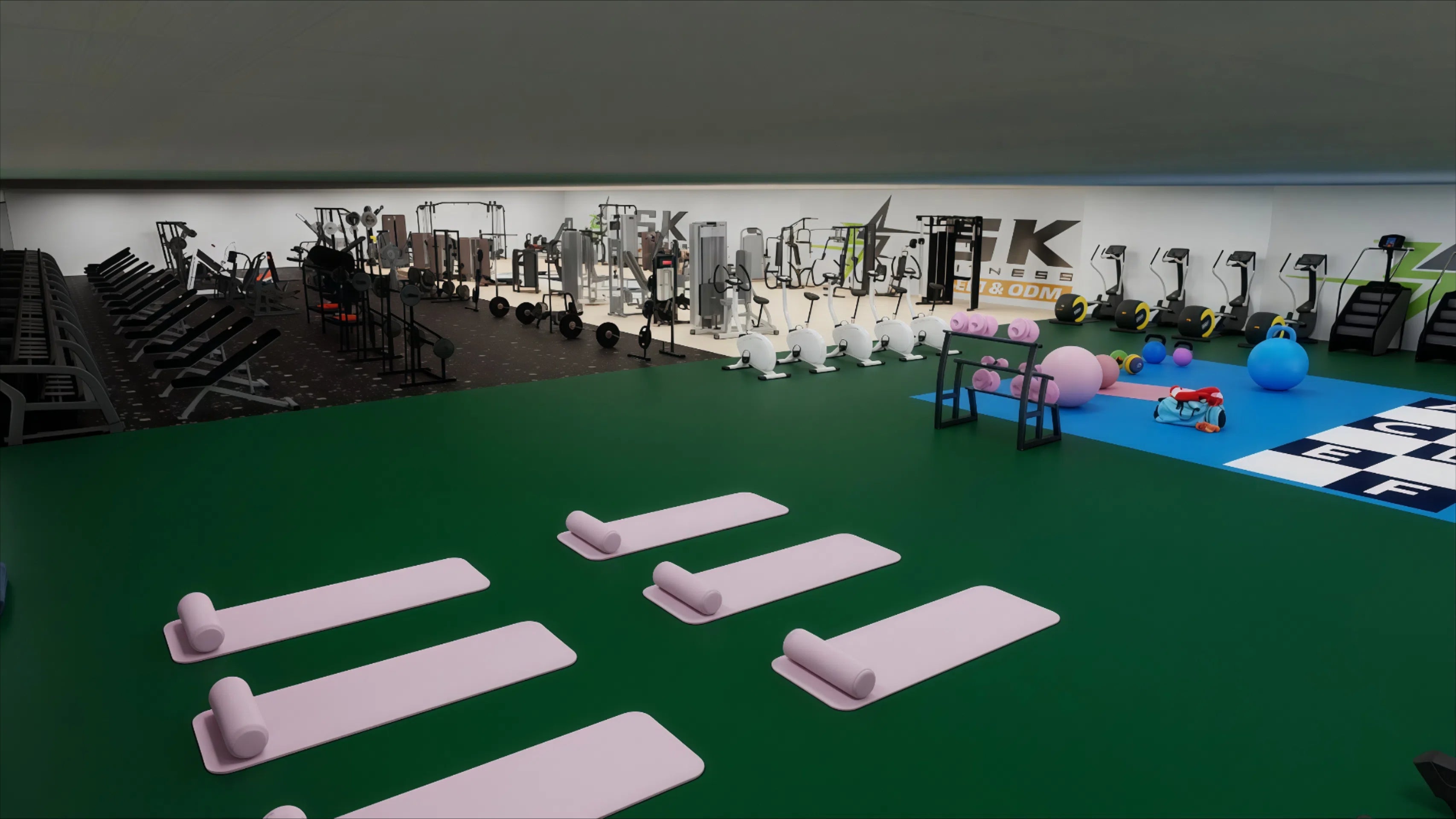 SK 800sqm Gym Complete Bodybuilding Equipment Commercial Strength and Cardio Training Machine for Hotel Club Fitness Center