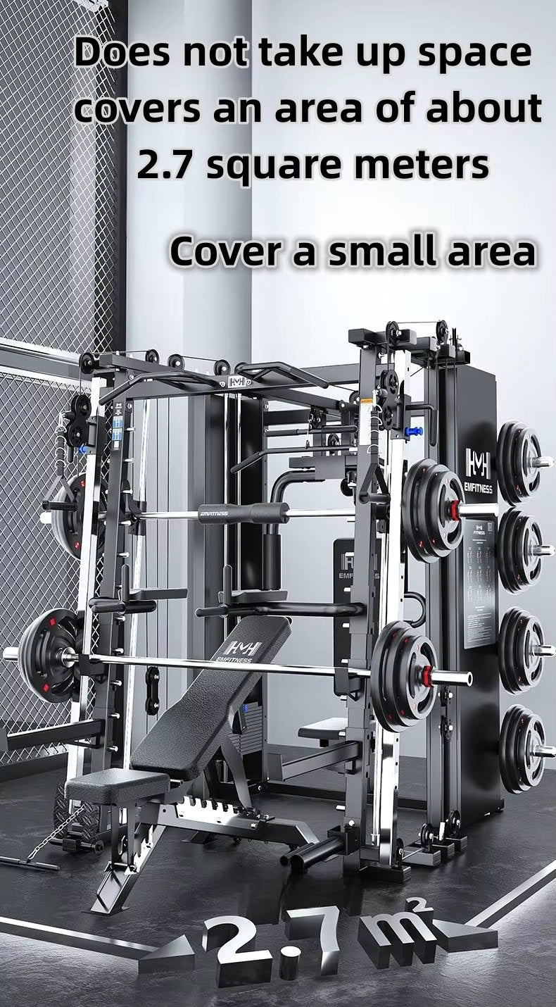 Commercial Smith Machine Power Rack Combo | Multi-Function Squat Rack