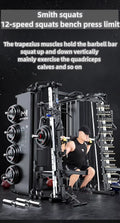 Commercial Smith Machine Power Rack Combo | Multi-Function Squat Rack