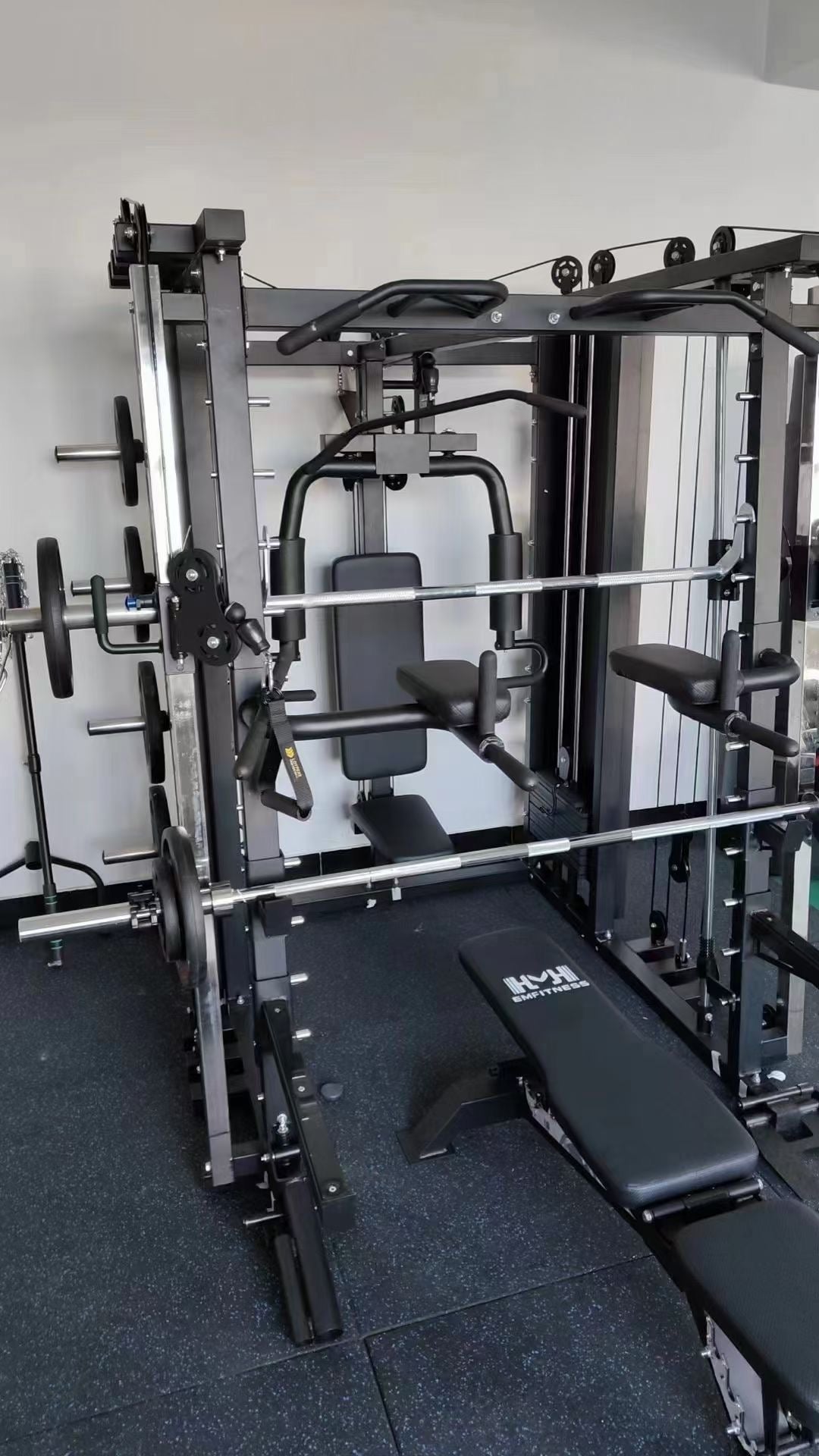 Commercial Smith Machine Power Rack Combo | Multi-Function Squat Rack
