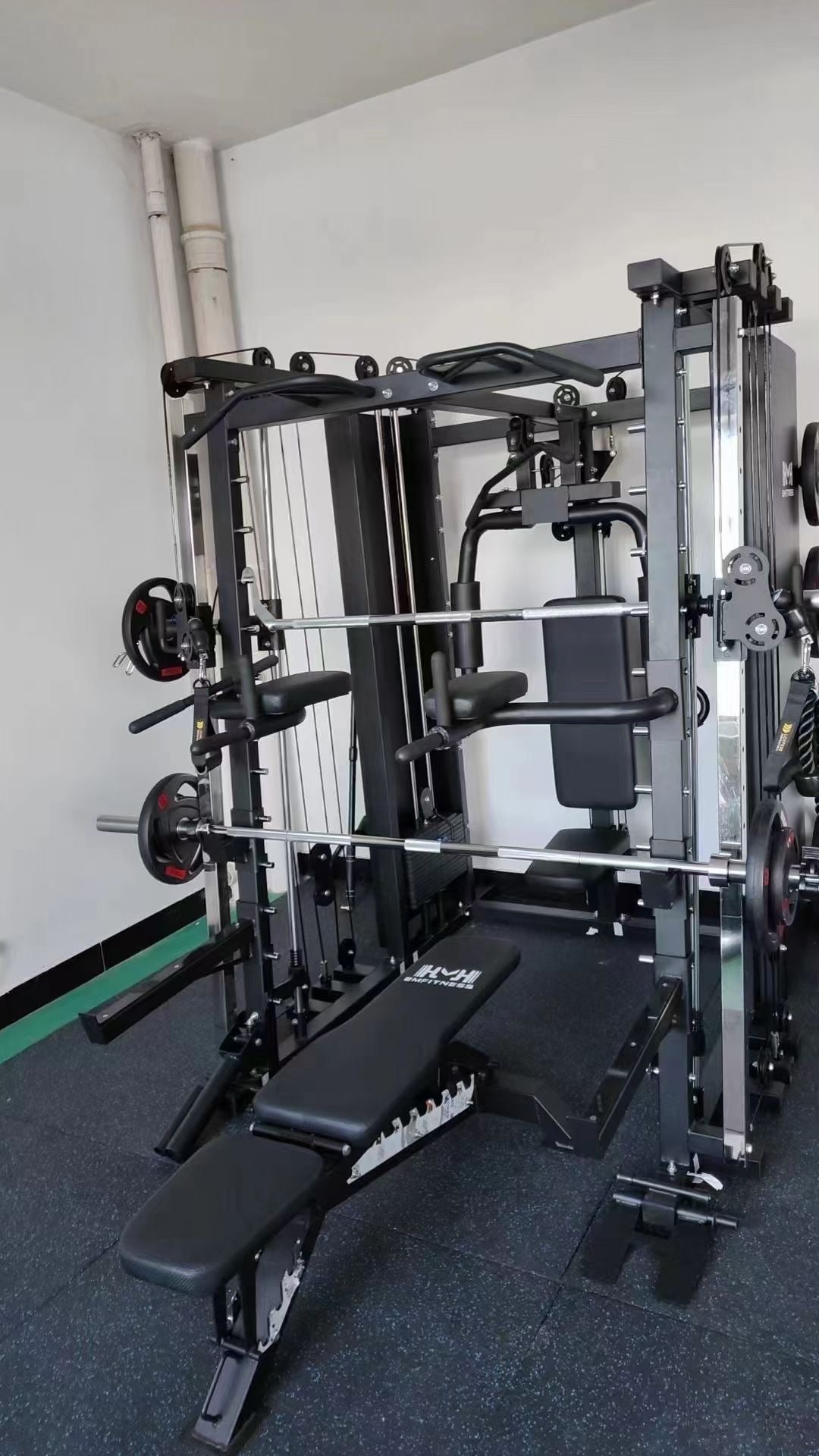 Commercial Smith Machine Power Rack Combo | Multi-Function Squat Rack