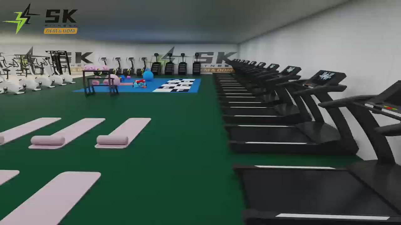 SK Fitness Commercial Gym Layout & Design Solutions
SK Fitness provides comprehensive and tailored gym layouts for all types of commercial fitness centers. Our design team works closely with clients to create optimized workout spaces that include state-of-the-art fitness machines and equipment. From cardio areas to strength training sections, we ensure that every square meter of your gym is functional and visually appealing. Whether you're outfitting a small studio or a large commercial facility